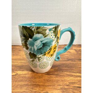 Pioneer Woman Rose Shadow 24 Ounce Floral jumbo Latte Mug- 5.5 inches tall